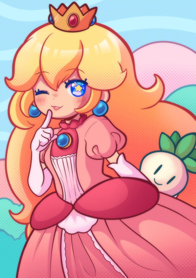 Art of Peach from the Super Mario series