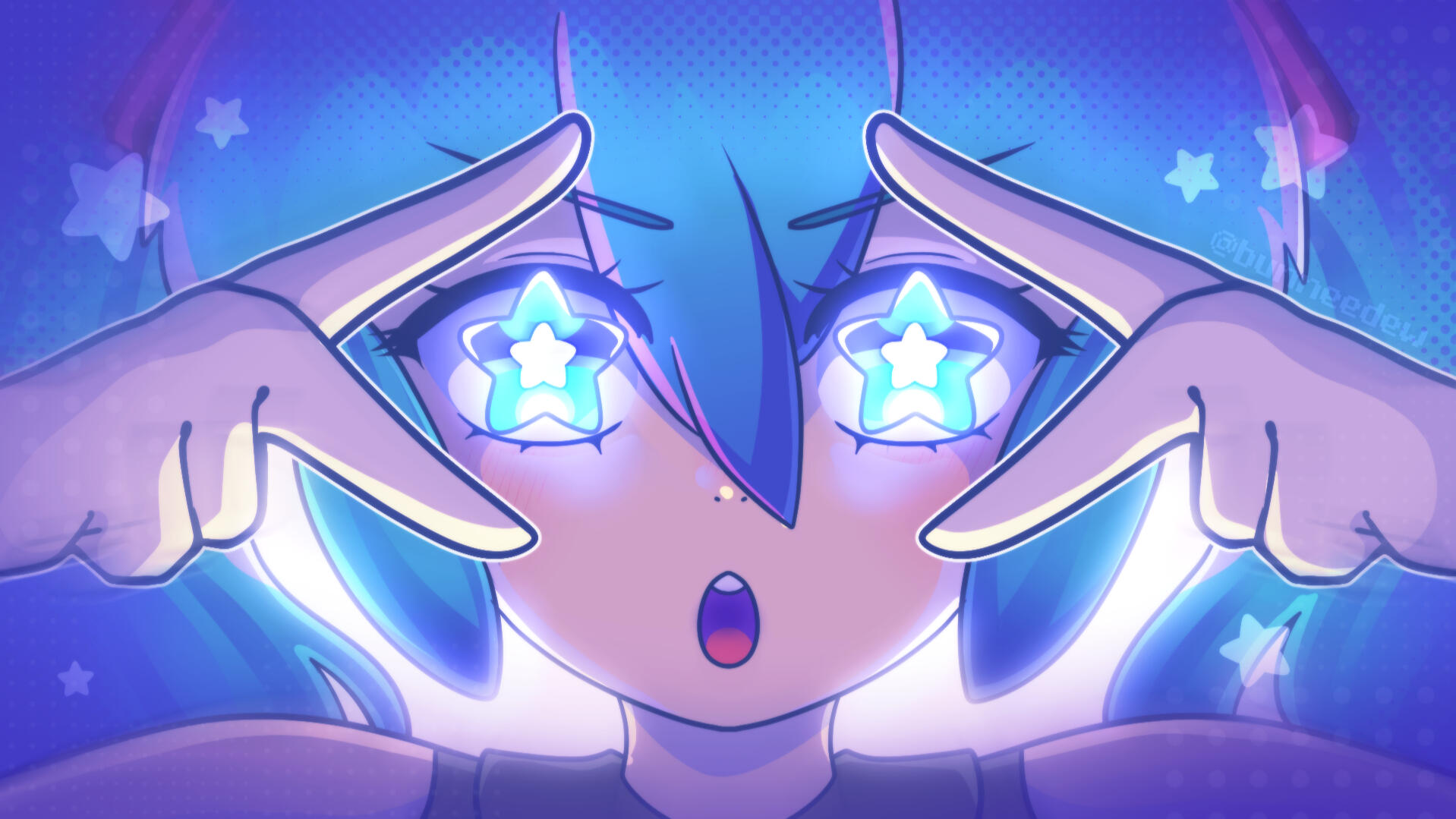 Hatsune Miku screencap redraw